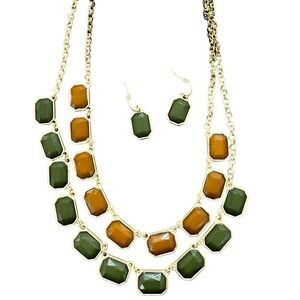 Rectangular Stone Necklace